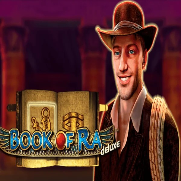 Book of Ra Deluxe game by Novomatic – logo hosted on Afkspin Casino